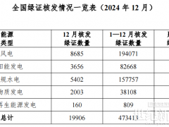 國家能源局：1-12月核發太陽能發電綠證82668個